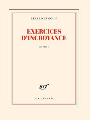 cover image of Exercices d'incroyance